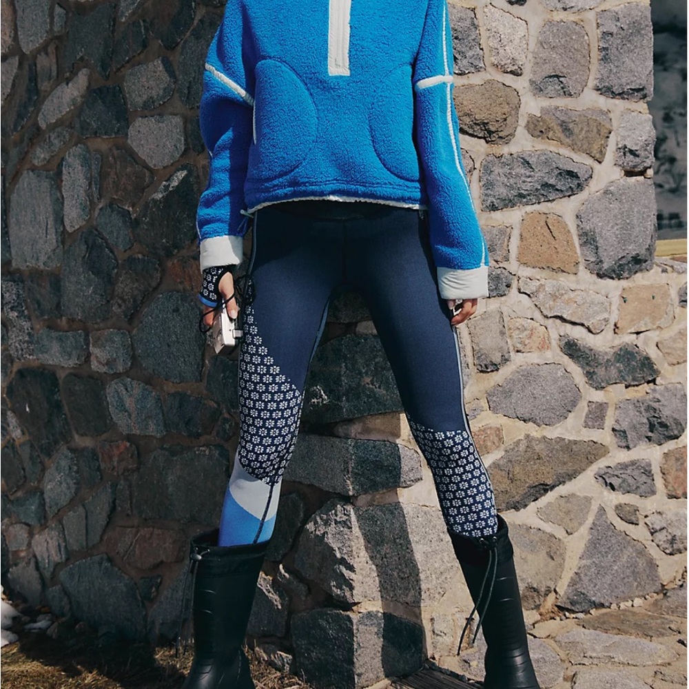 FP Movement by Free People Vibrant Blue and White Ski Jacket